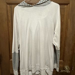 White and grey hoodie